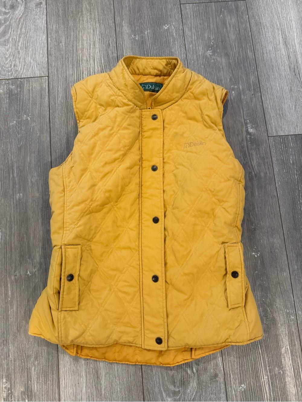 Vintage Dublin Women's Quilted Yellow Puffer Vest